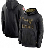 Men's New England Patriots Nike Black 2020 Salute to Service Sideline Performance Pullover Hoodie,baseball caps,new era cap wholesale,wholesale hats